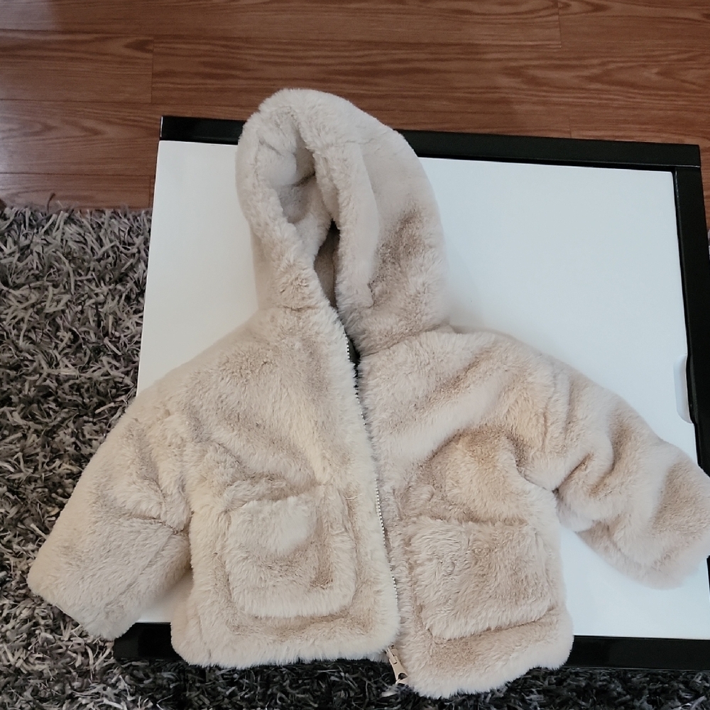 Zara Cream Kids Puffer Jacket